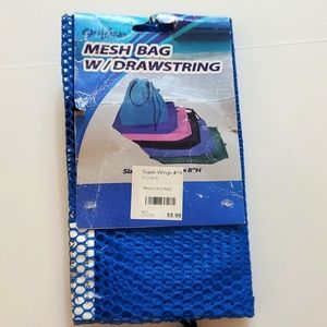 Surfgear blue wide mesh bag with drawstring